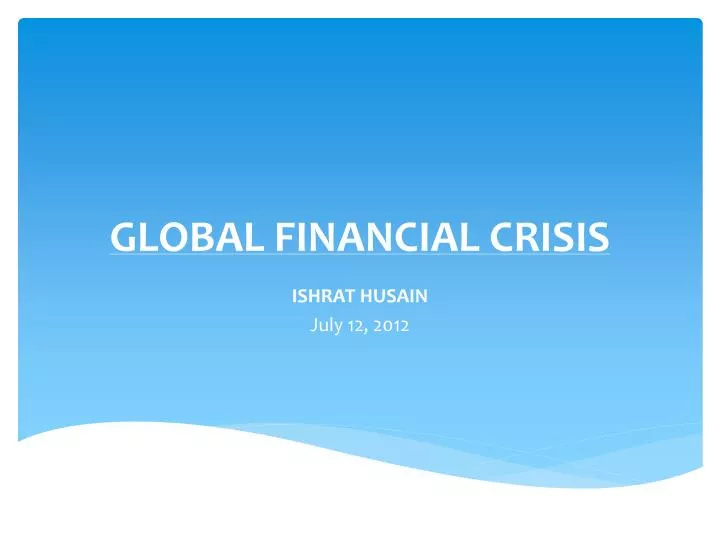 global financial crisis n.