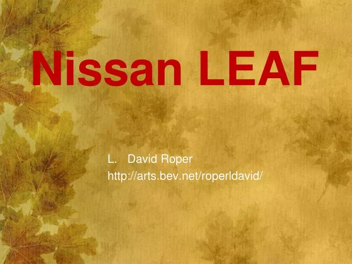 nissan leaf n.