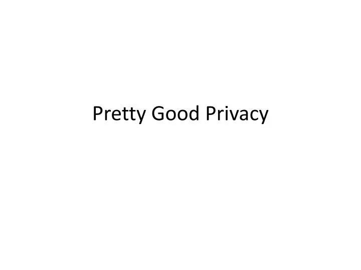 pretty good privacy n.