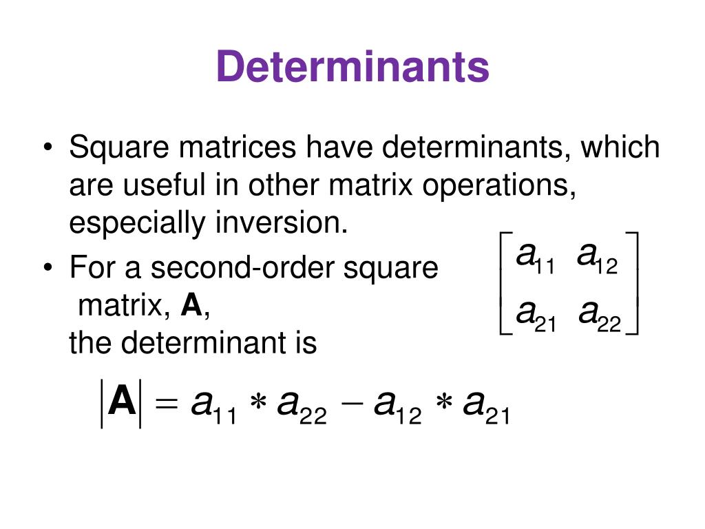 investing 4x4 matrix determinant