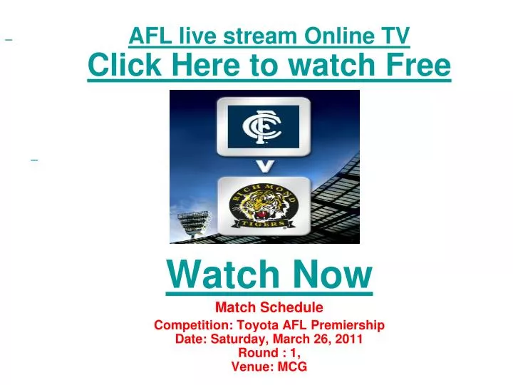 afl live stream online tv click here to watch free n.