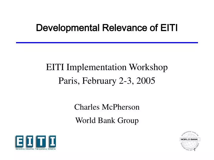 developmental relevance of eiti n.