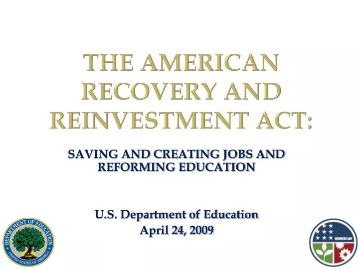 PPT The American Recovery and Reinvestment Act PowerPoint