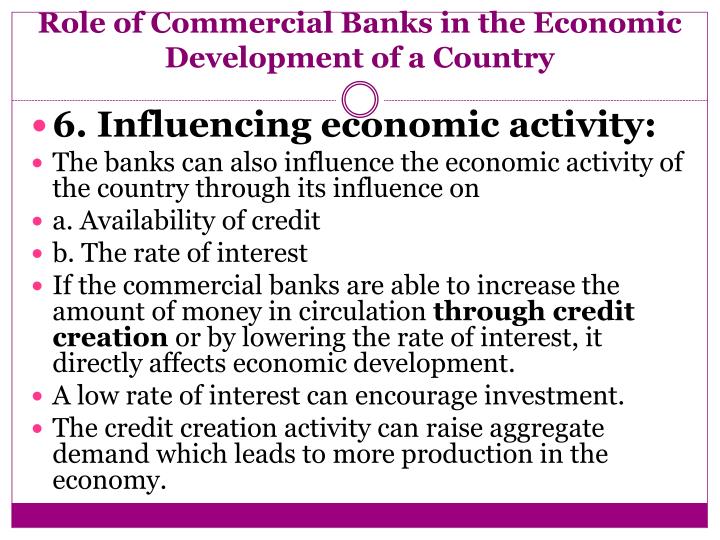 role of commercial banks in economic Pdf | the main objective of the study is to critically examine and analyze the role of commercial banks on economic growth in cameroon the study portrays how loans and credit affect the gdp and . role of commercial banks in economic Pdf | the main objective of the study is to critically examine and analyze the role of commercial banks on economic growth in cameroon the study portrays how loans and credit affect the gdp and .