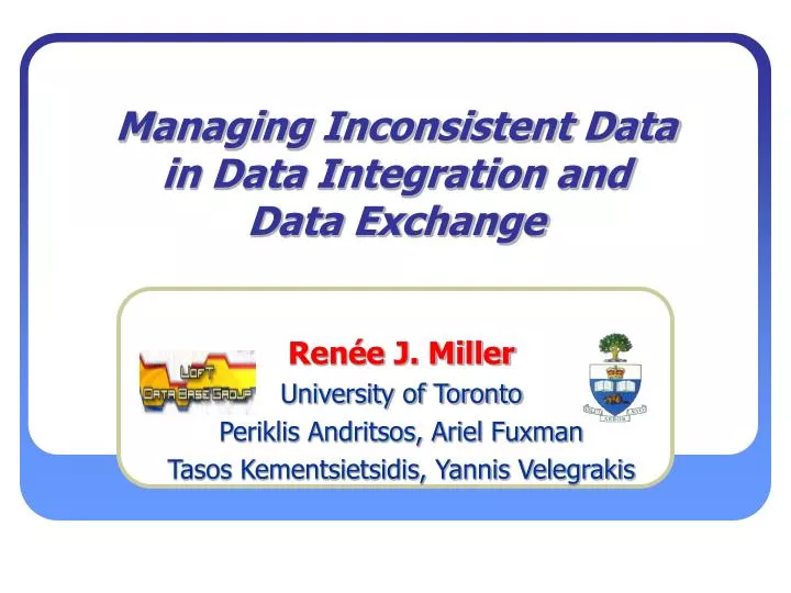managing inconsistent data in data integration and data exchange n.