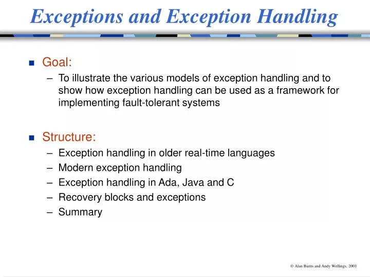 PPT - Exceptions and Exception Handling PowerPoint Presentation, free ...