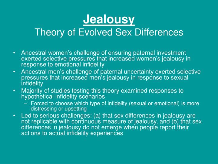 a study on sexual jealousy emotional jealousy and the different sexes a study on sexual jealousy emotional jealousy and the different sexes