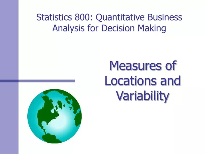 QUANTITATIVE ANALYSIS FOR MANAGERIAL DECISION MAKING visual data 5