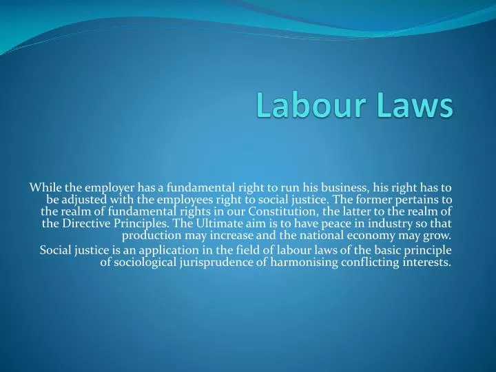 PPT Labour Laws PowerPoint Presentation Free Download ID 1050134