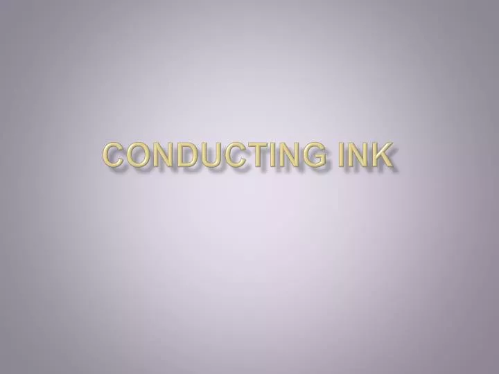 conducting ink n.
