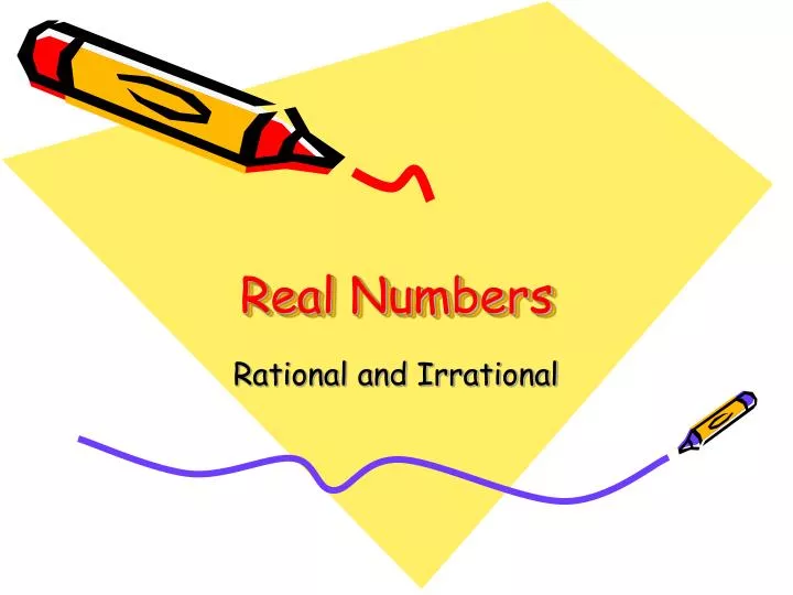 real numbers presentation