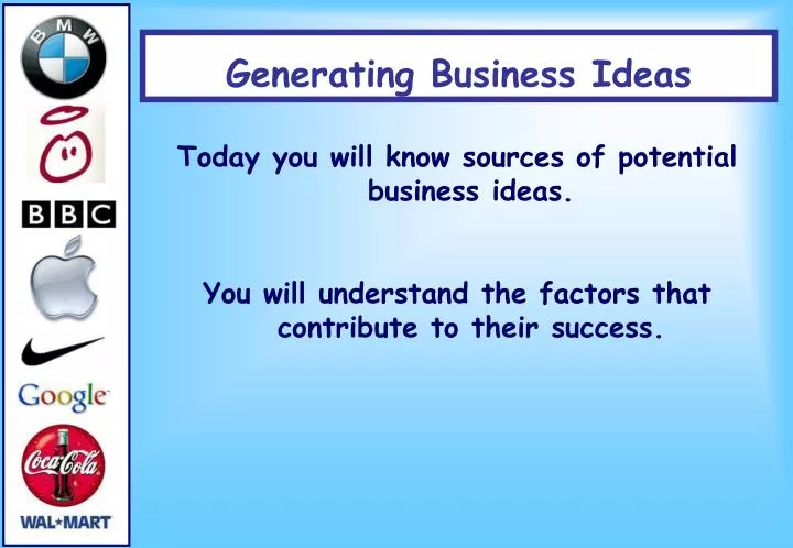 generating business ideas n.