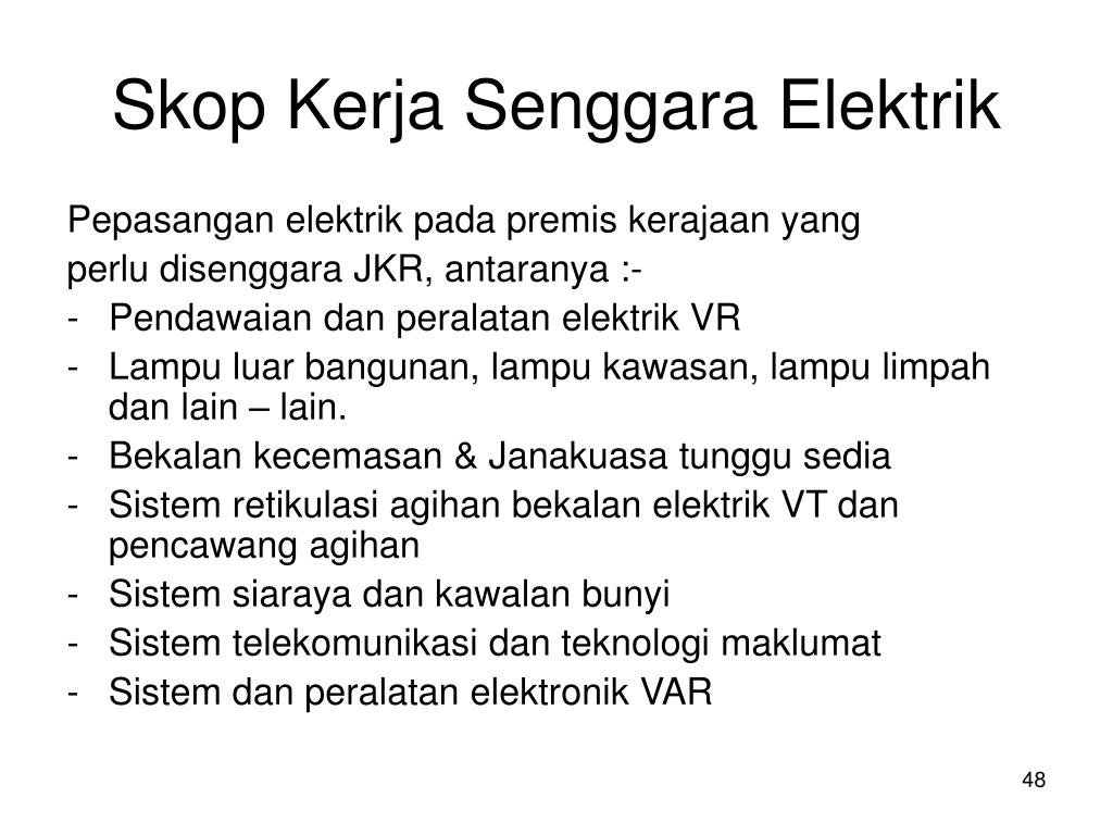Ppt Keperluan Pemasangan Kerja Elektrik Dalam Bangunan Burhanuddin Bin Omar Penolong Pengarah Elektrik Cawangan Kerja Pend Powerpoint Presentation Id 1051102
