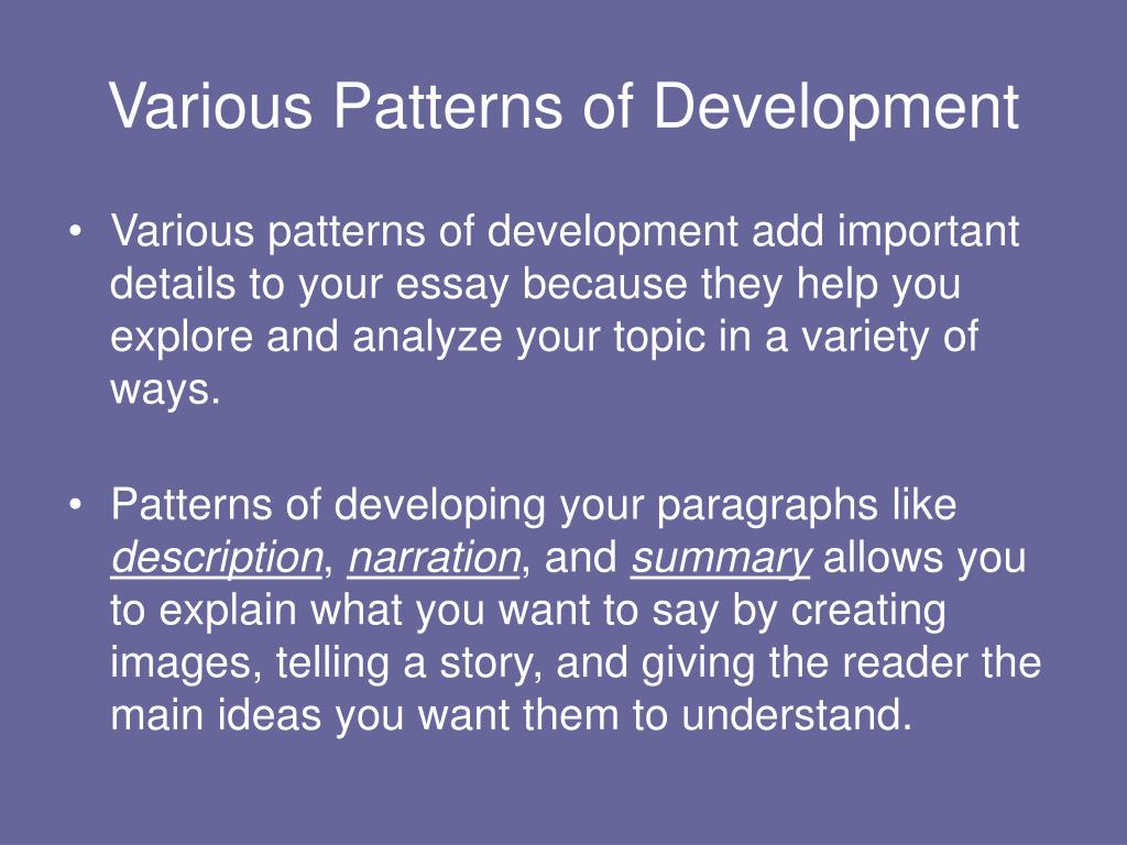 points of development in an essay