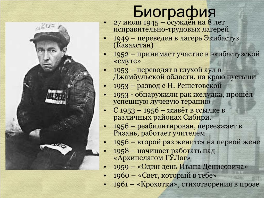 Жизнь и творчество солженицына таблица. Солженицын 1946. Солженицын 1959.