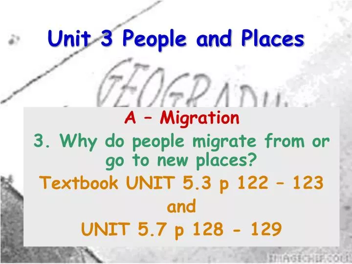 unit 3 people and places n.