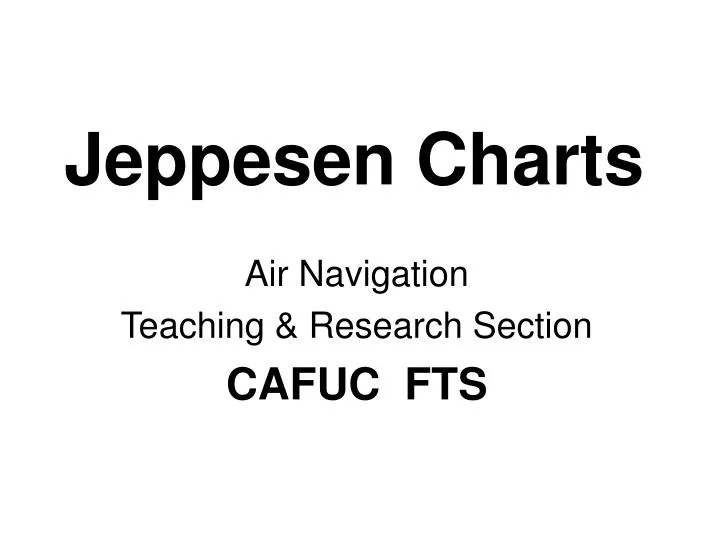 Introduction To Jeppesen Navigation Charts Book