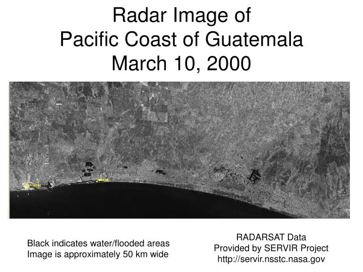 radar image of pacific coast of guatemala march 10 2000 n.