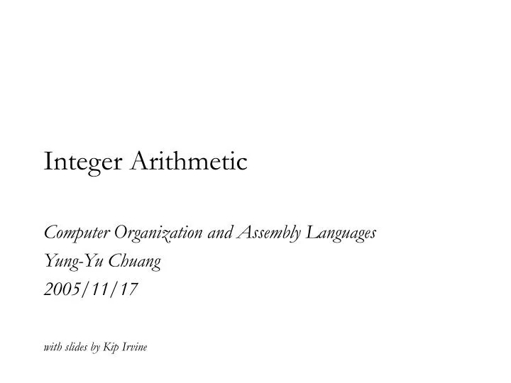 integer arithmetic n.