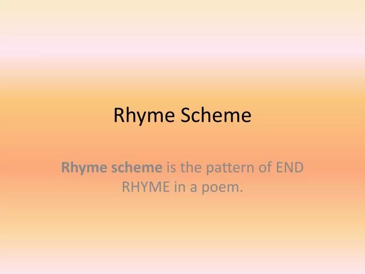rhyme scheme n.