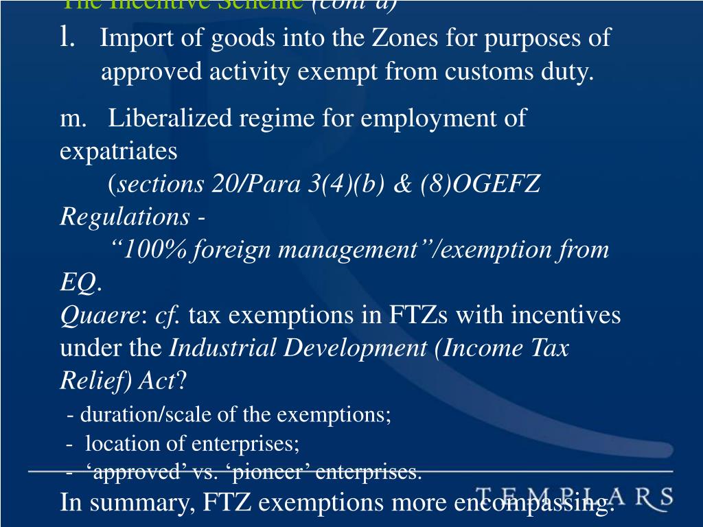 PPT Free Trade Zones & Nigeria Tax Regime Afolabi Elebiju, ACTI