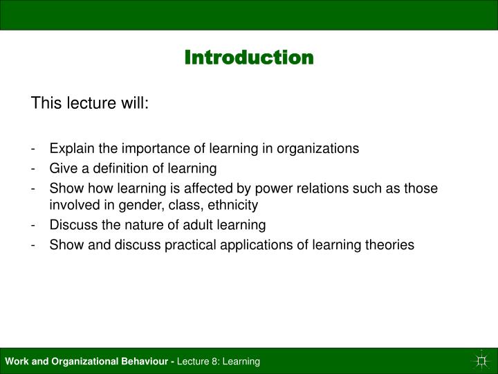 an introduction to the importance of learning Introduction children are sometimes group discussions not on the topic at hand lead to more important learning than the an introduction to children's ministry. an introduction to the importance of learning Introduction children are sometimes group discussions not on the topic at hand lead to more important learning than the an introduction to children's ministry.