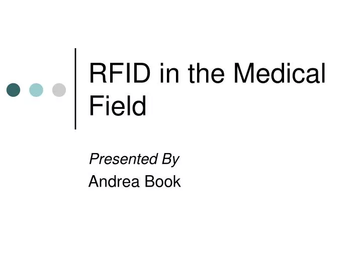 rfid in the medical field n.