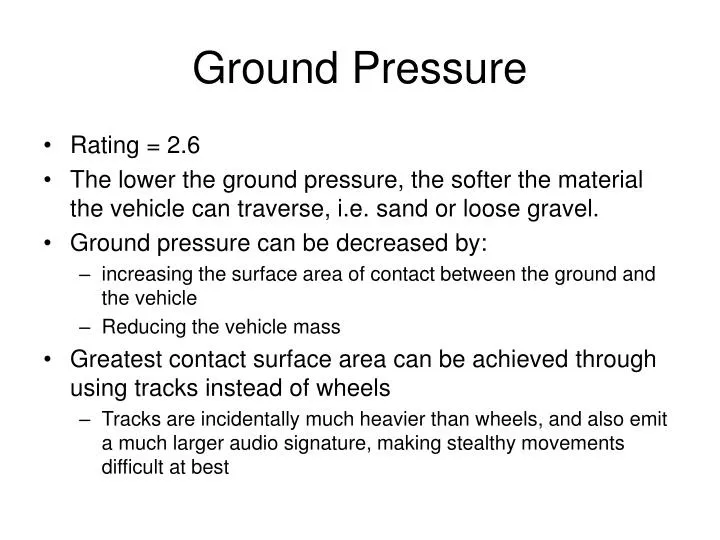 ground pressure n.