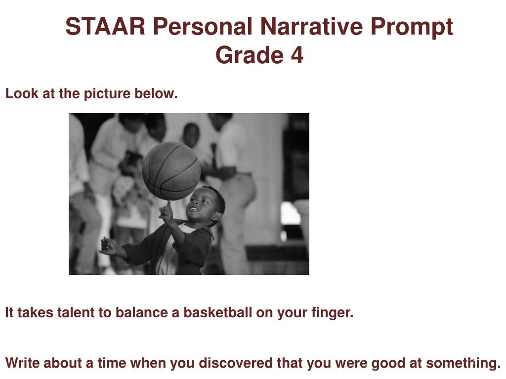 PPT - STAAR Personal Narrative Prompt Grade 23 PowerPoint