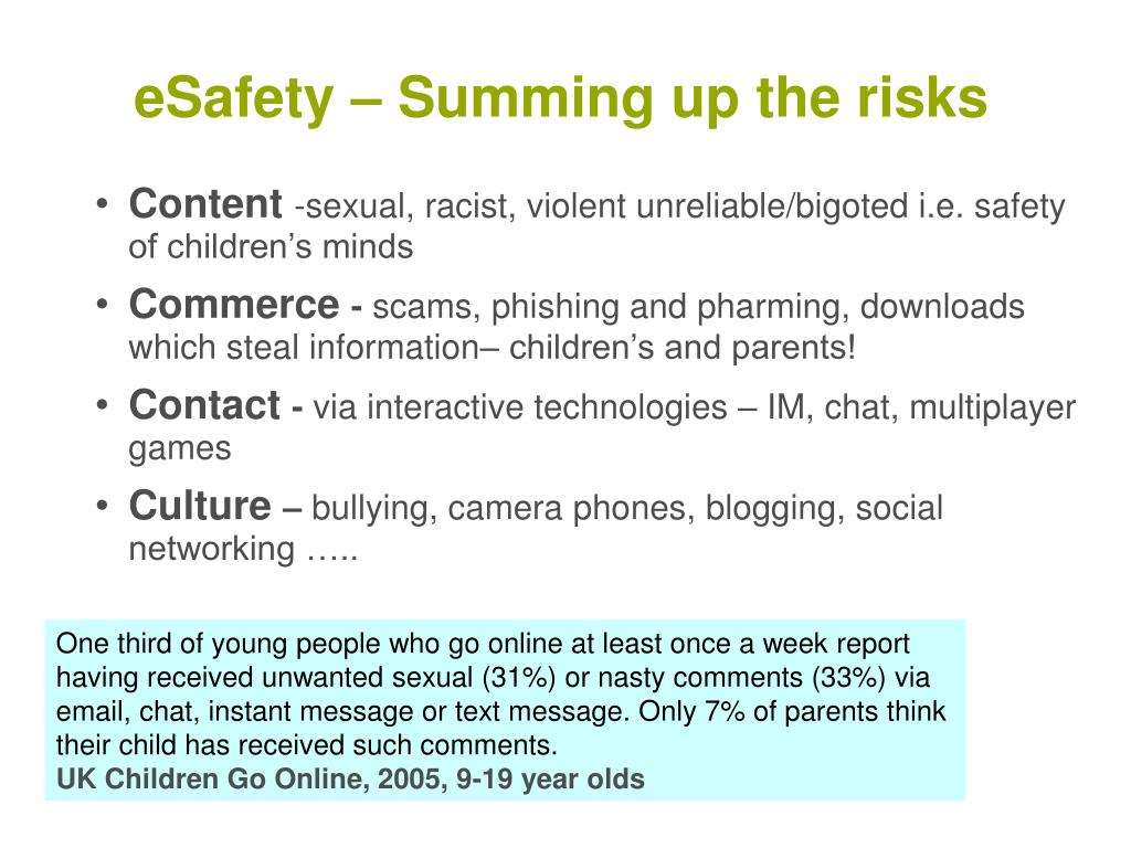 Preventing Risks Esafety PPT - eSafety for Parents and Carers PowerPoint Presentation, free ...