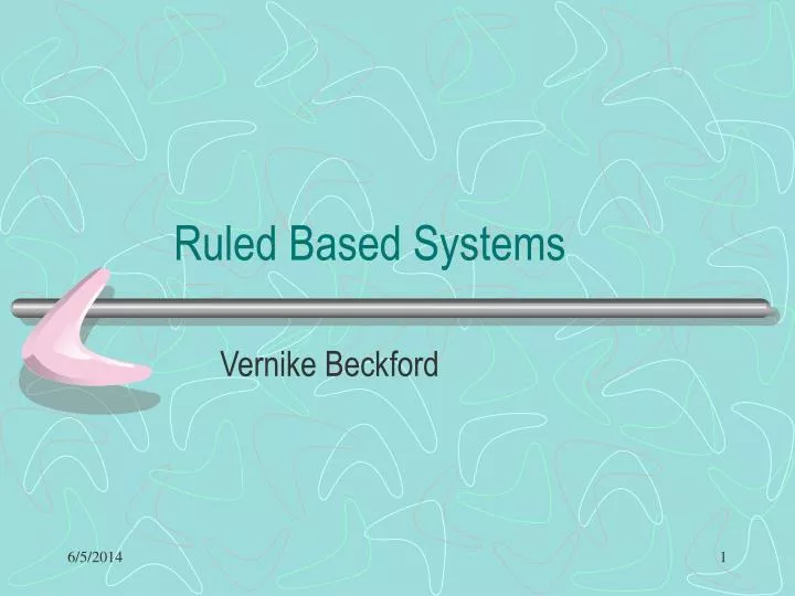 ruled based systems n.