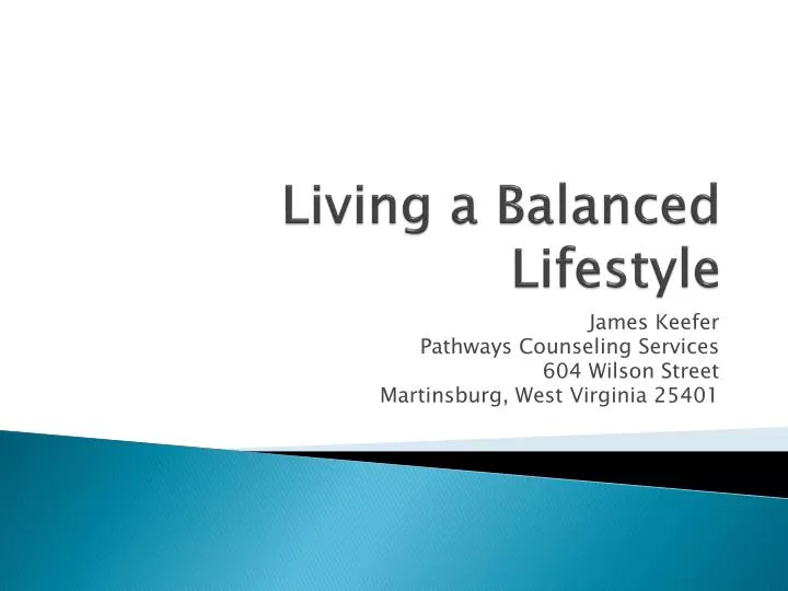 living a balanced lifestyle n.