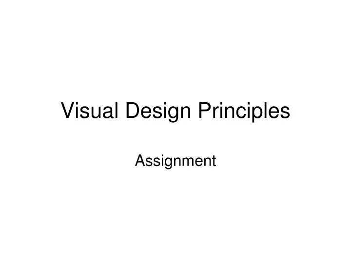 visual design principles n.