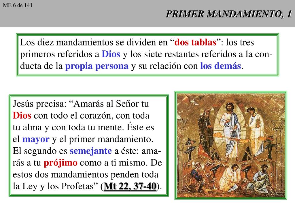 PPT - PRIMER MANDAMIENTO, 1 PowerPoint Presentation, free download -  ID:1063351