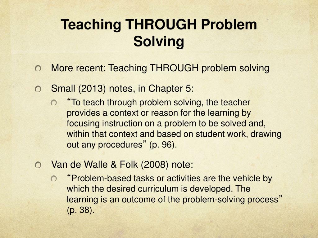 teaching through problem solving ppt