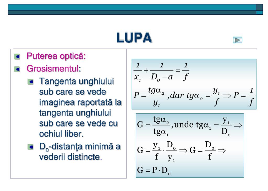 PPT - INSTRUMENTE OPTICE PowerPoint Presentation, free download - ID:1065042