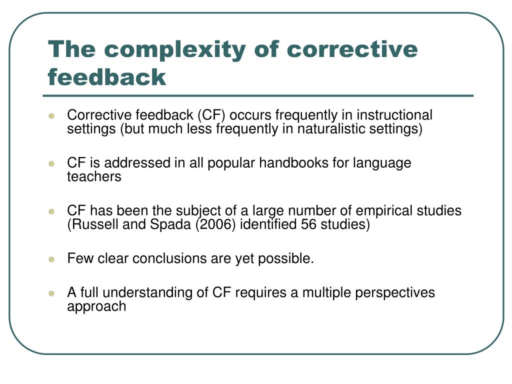 thesis on corrective feedback