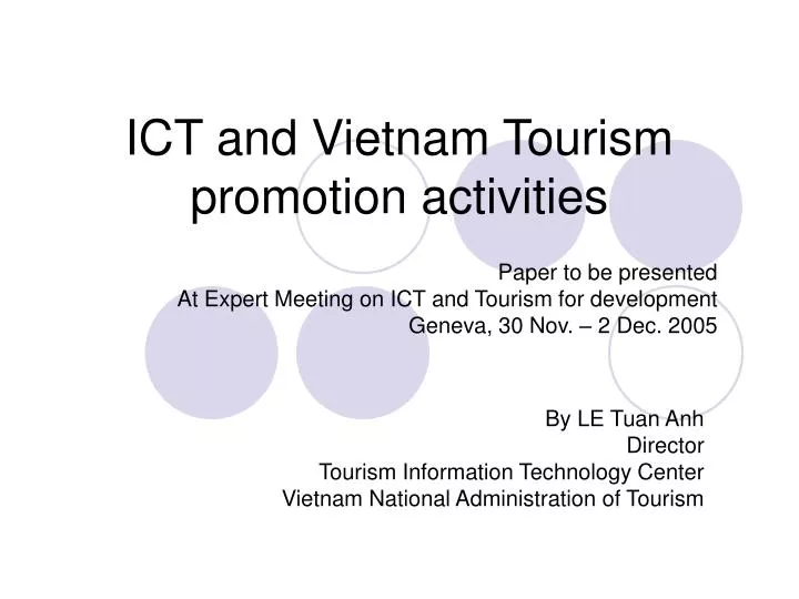 ict and vietnam tourism promotion activities n.