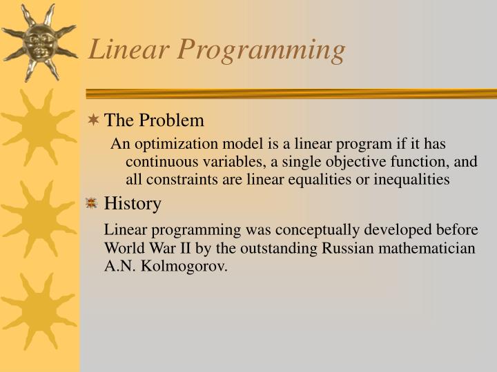PPT - Solving Linear Programming Problems Using Excel PowerPoint ...