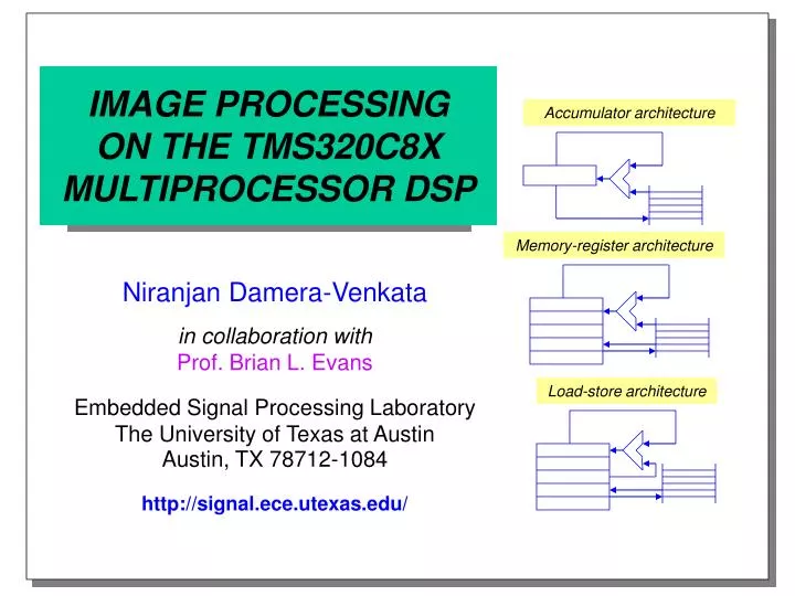 image processing on the tms320c8x multiprocessor dsp n.