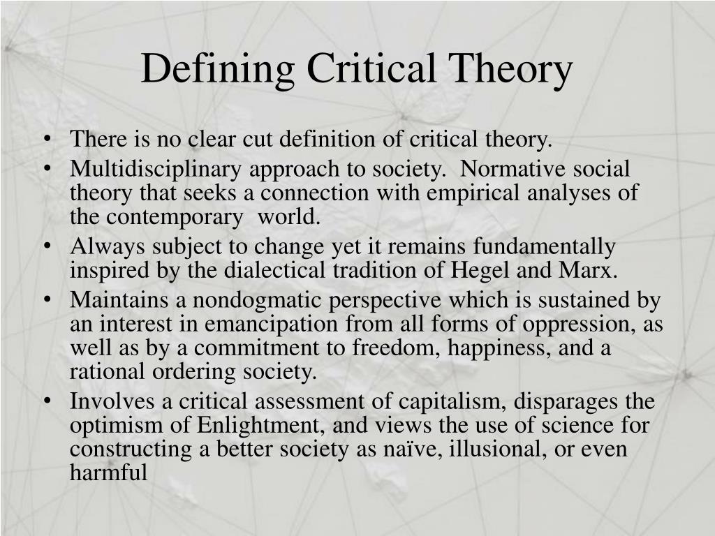 critical theory case study