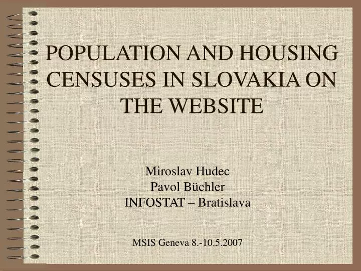 population and housing censuses in slovakia on the website n.