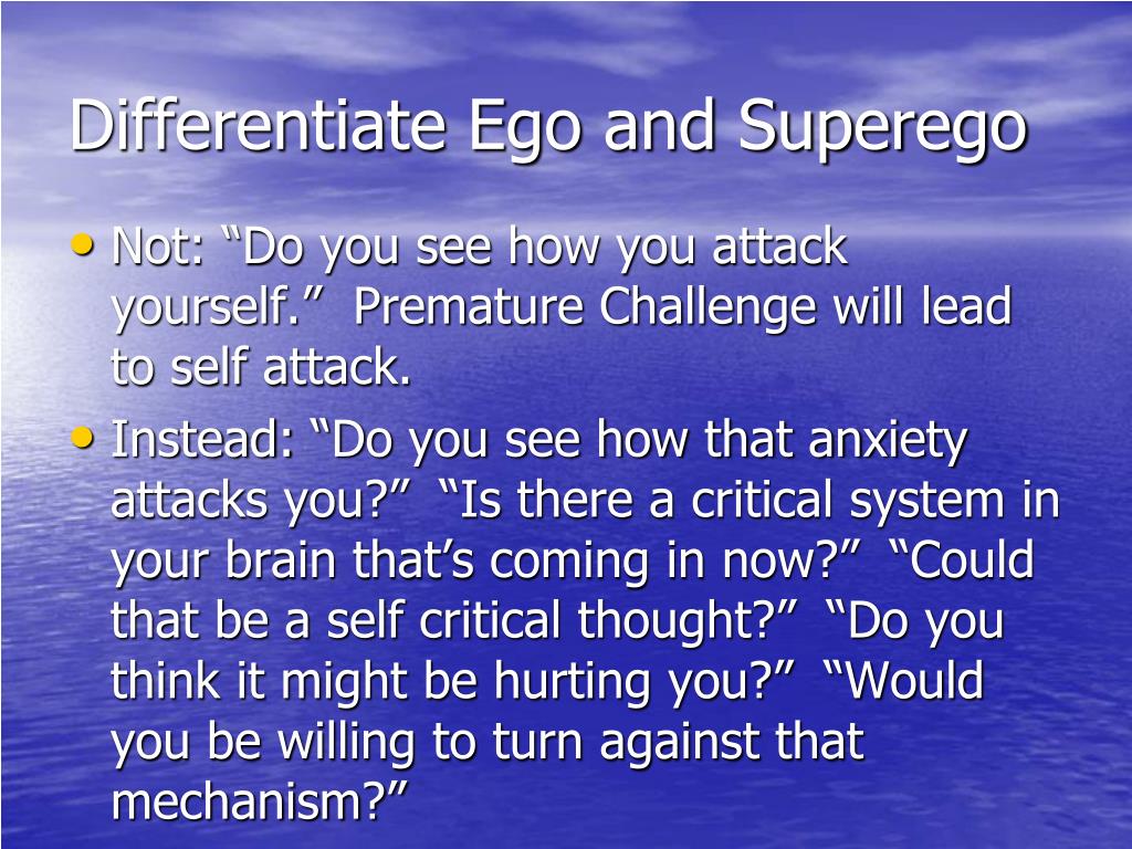 superego vs ego superego vs ego