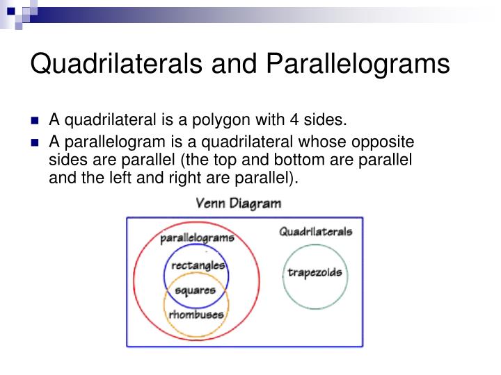 PPT Quadrilaterals PowerPoint Presentation ID 1068760