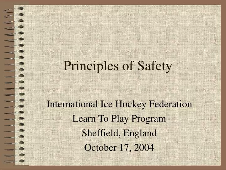 principles of safety n.