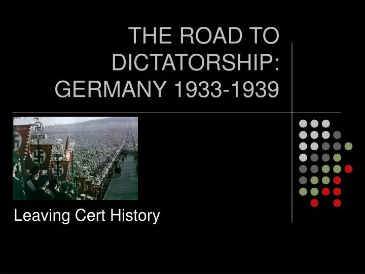 the road to dictatorship germany 1933 1939 n.