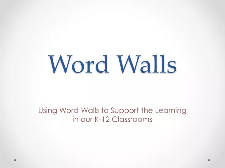word walls n.