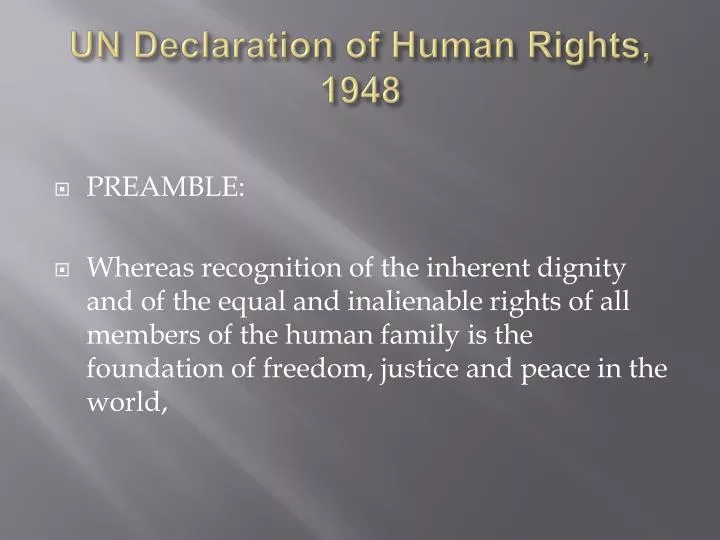 universal declaration of human rights presentation