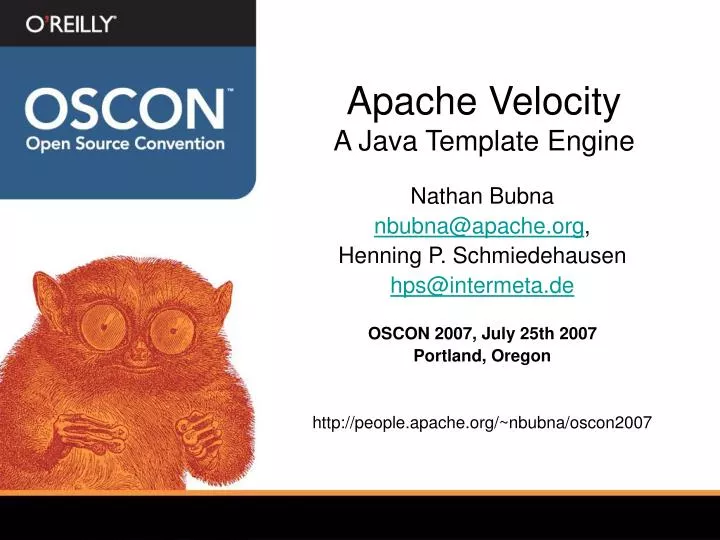 PPT Apache Velocity A Java Template Engine PowerPoint Presentation
