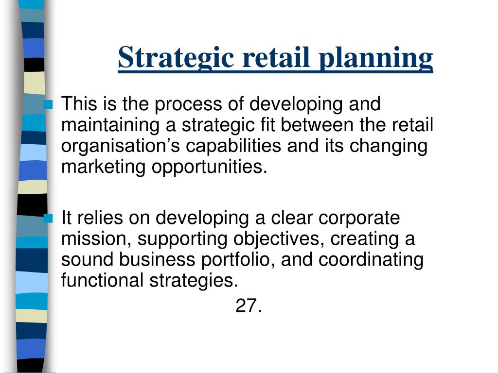 what are strategic retail planning process